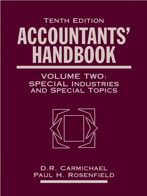 cover image of Accountants' Handbook, Special Industries and Special Topics, Volume 2